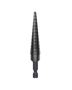 Step Drill Bit, 1/8" To 1/2"