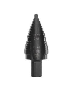 Step Drill Bit, 2 Hole, 7/8" to 1-1/8" (1/2" KO - 3/4" KO)