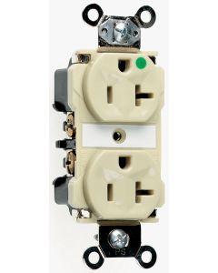 15A 125V Pass & Seymour® Extra Heavy-Duty Hospital Grade Receptacles, Ivory