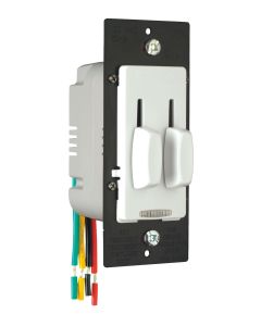 1.6A 300W Pass & Seymour® Signature™ Decorator Dual Control Slide, White
