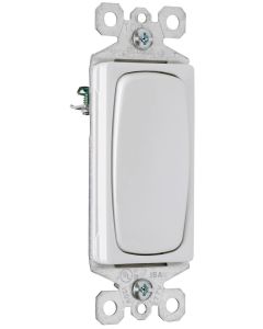 15A 120/277V Pass & Seymour® Signature™ Single Pole Decorator Switch, White