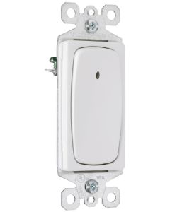 15A 120/277V Pass & Seymour® Signature™ Single Pole Illuminated Decorator Switch, White