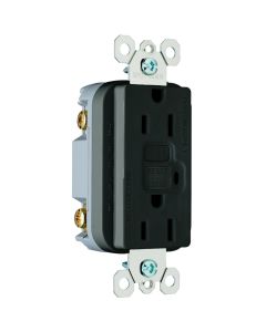 15A 120V Pass & Seymour® TradeMaster® Specification Grade GFCI Receptacle, Black
