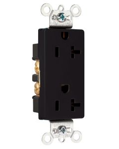 20A 125V Pass & Seymour® Heavy-Duty Decorator Spec Grade Receptacle, Black
