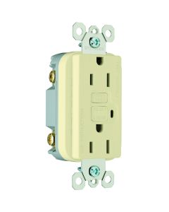 15A 125V Pass & Seymour® TradeMaster Specification Grade GFCI Receptacle,  Ivory
