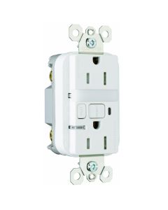 Decorator Combination Tamper-Resistant Nightlight/GFCI, White