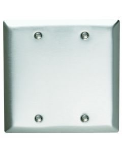 Pass & Seymour® 2-Gang Blank Plate Box Mounted 302/304 Stainless Steel