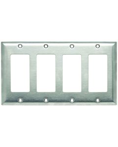 Pass & Seymour® 4-Gang  Decorator Opening 302 Stainless Steel