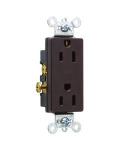 15A 125V Pass & Seymour® Heavy-Duty Decorator Spec Grade Receptacle, Brown