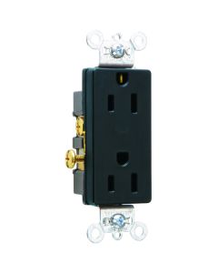 15A 125V Pass & Seymour® Heavy-Duty Decorator Spec Grade Receptacle, Black