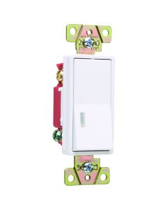 20A 120V Pass & Seymour® Illuminated Decorator Switch, White