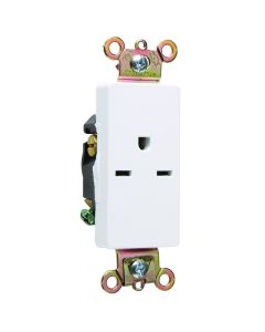 15A 250V Pass & Seymour® Heavy-Duty Decorator Spec Grade Single Receptacle, White