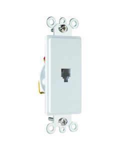 1 Gang Single Opening Four Conductor Legrand Pass & Seymour® Decorator Modular Jack, White