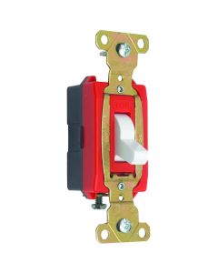 20A 347V Pass & Seymour® Extra Heavy-Duty Specification Grade Toggle Switch Back & Side Wire, White