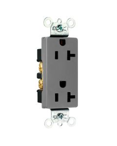 20A 125V Pass & Seymour® Heavy-Duty Decorator Spec Grade Receptacle, Gray