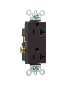 20A 125V Pass & Seymour® Heavy-Duty Decorator Spec Grade Receptacle, Brown