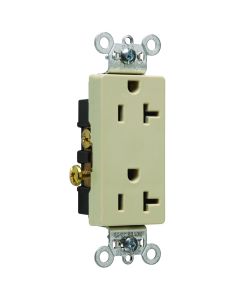 20A 125V Pass & Seymour® Heavy-Duty Decorator Spec Grade Receptacle, Ivory