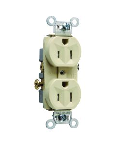 15A 125V Pass & Seymour® Tamper-Resistant Commercial Grade Receptacle, Ivory