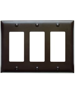 Pass & Seymour® 3-Gang Decorator Opening, Brown