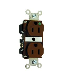 15A 125V Pass & Seymour® Tamper-Resistant Hospital Grade Receptacle, Brown