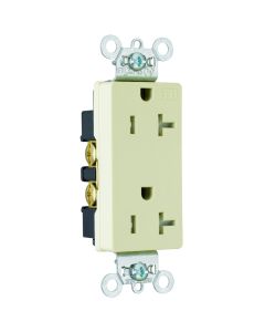 20A 125V Pass & Seymour® Tamper-Resistant Heavy-Duty Decorator Spec Grade Receptacle, Ivory