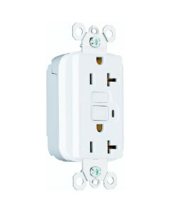 20A 125V Pass & Seymour® PlugTail™ Specification Grade Duplex GFCI Receptacle, White
