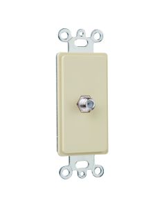 Legrand Pass & Seymour® 1-Gang Decorator with F Type Coaxial Connector,  Ivory.
