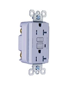 20A 125V Pass & Seymour® Spec Grade Tamper-Resistant Duplex GFCI, Gray