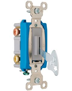 15A 120/277V Pass & Seymour® Industrial Extra Heavy-Duty Specification Grade Lock Switch, Back & Side Wire, Gray