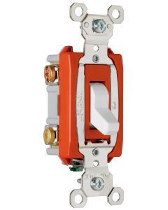 20A 120/277V Pass & Seymour® Industrial Extra Heavy-Duty Specification Grade Switch, White