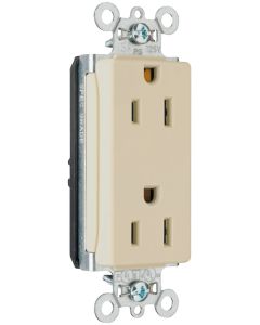 15A 125V Pass & Seymour® Heavy-Duty Decorator Spec Grade Receptacle  Back & Side Wire, Gray