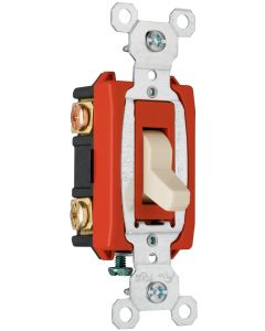 20A 120/277V Pass & Seymour® Hard Use Specification Grade Switch, Ivory