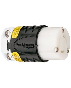 15A 125V Pass & Seymour® Heavy-Duty Ground Continuity Monitoring (GCM) Connector, Black & White