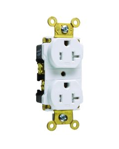 20A 125V Pass & Seymour® Tamper-Resistant Spec Grade Receptacle, White