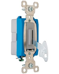 15A 120/277V Pass & Seymour® Industrial Extra Heavy-Duty Specification Grade Lock Switch, Back & Side Wire, Gray