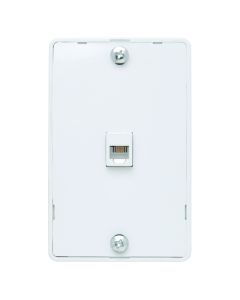 Pass & Seymour® Modular Wall Mount Telephone Jack for Hanging Phones, White