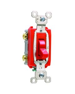 20A 120V Pass & Seymour® Industrial Extra Heavy-Duty Specification Grade Switch, Lighted When On, Red