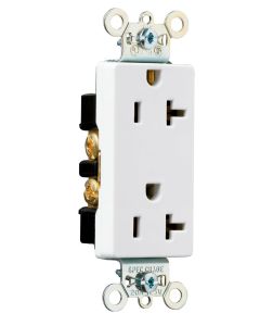 20A 125V Pass & Seymour® Heavy-Duty Decorator Spec Grade Receptacle, White