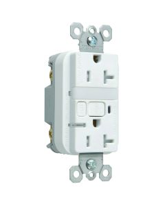 20A 125V Pass & Seymour® Tamper-Resistant Nightlight/GFCI, White