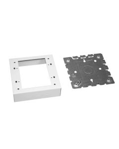4-3/4x4-3/4x1-3/8" Two-Gang Legrand Wiremold® 500/700 Shallow Switch & Receptacle Box Fitting, Ivory