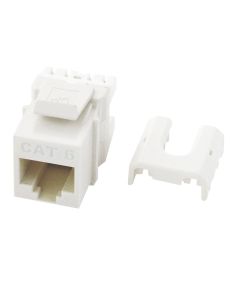 Category 6 RJ45 Quick Connect Keystone, White