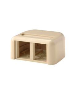 Legrand Ortronics® TracJack Plastic Surface Mount Box for Two Modules, Electrical Ivory