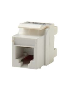 Legrand Ortronics® RJ25 Keystone jack, 6-position, 180 degree exit, USOC wiring, Fog White