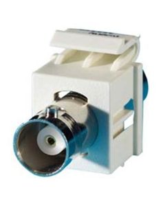 180 Degree Exit F/F 50Ohm Legrand Ortronics® BNC Connector Keystone Module, Fog White