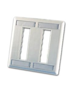 2-Gang 6-Port Legrand Ortronics® TracJack Faceplate, Cloud White