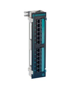 Cat5e 12 Port Legrand Ortronics® Hinged Mounting Clarity Mini Patch, Black