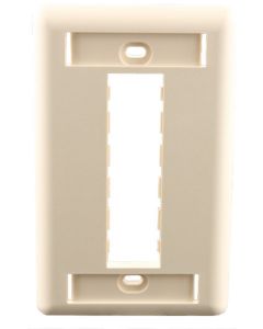 1-Gang 3-Port Legrand Ortronics® TracJack Faceplate, Electrical Ivory