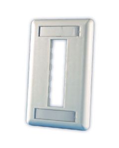 Legrand Ortronics® 1-Gang 3-Port TracJack Faceplate, Fog White