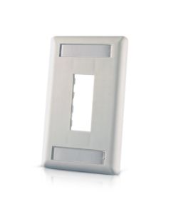 Legrand Ortronics® 1-Gang 2-Port TracJack Faceplate, Fog White
