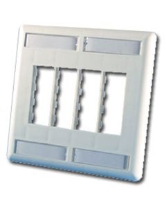 2-Gang 8-Port Legrand Ortronics® TracJack Faceplate, Cloud White